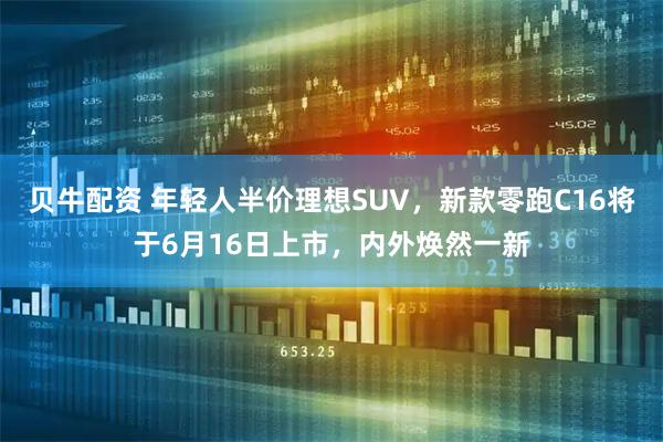 贝牛配资 年轻人半价理想SUV，新款零跑C16将于6月16日上市，内外焕然一新